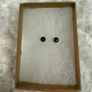 Elegant Black Pearl Stud Earrings